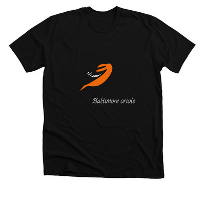 baltimore oriole, a Solid Black Blend Premium Unisex Tee