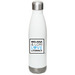 Melissa & Lori Love Literacy Water Bottle, a White Stainless Steel Water Bottle