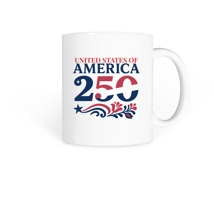 USA 250 Mug, a White Coffee Mug