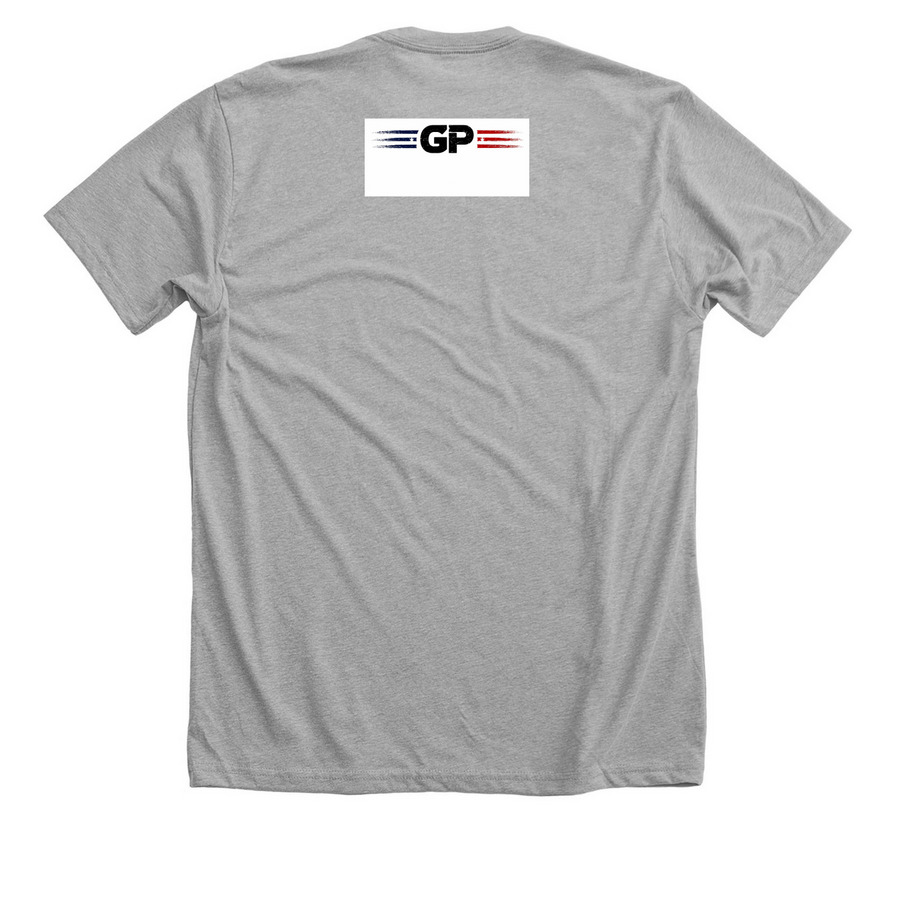 American Bitcoin Bull, a Athletic Heather Premium Unisex Tee (back-view)