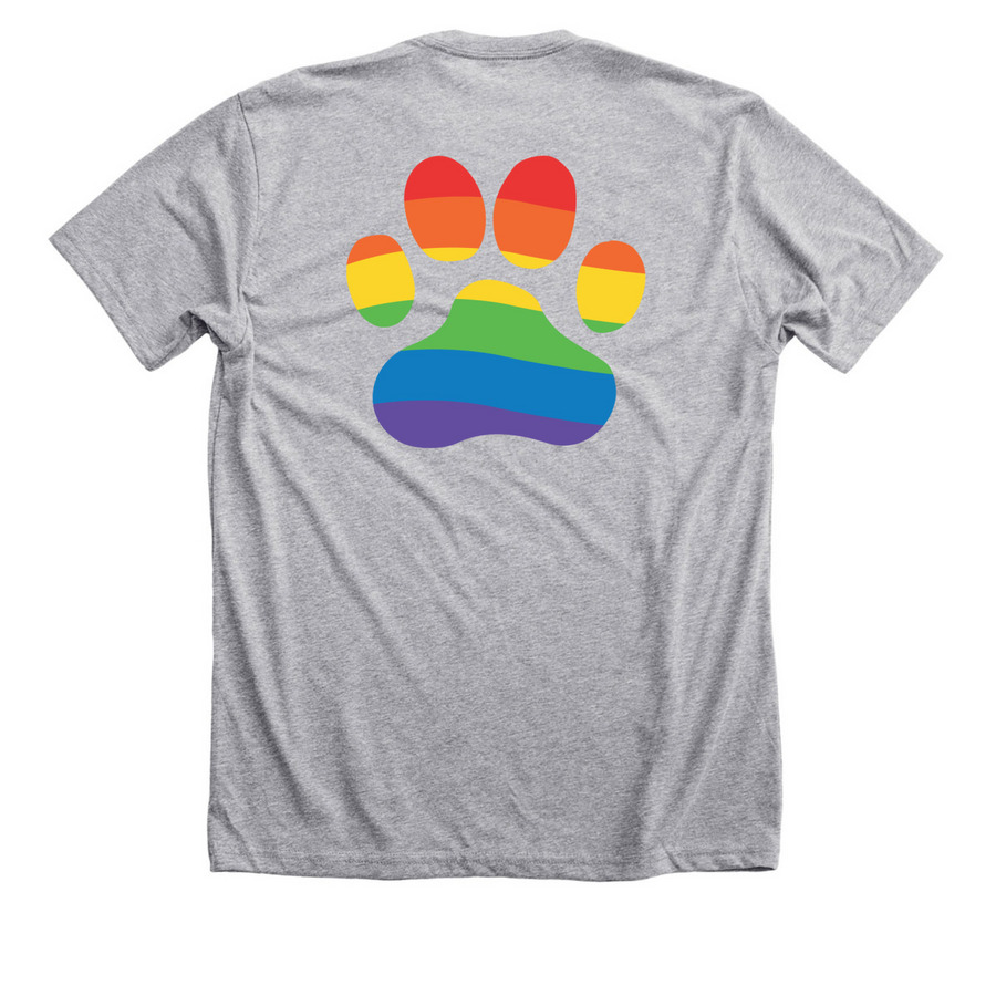 Safe With Us Animal Rescue Pride Fundraiser!, a Athletic Heather Premium Unisex Tee (back-view)