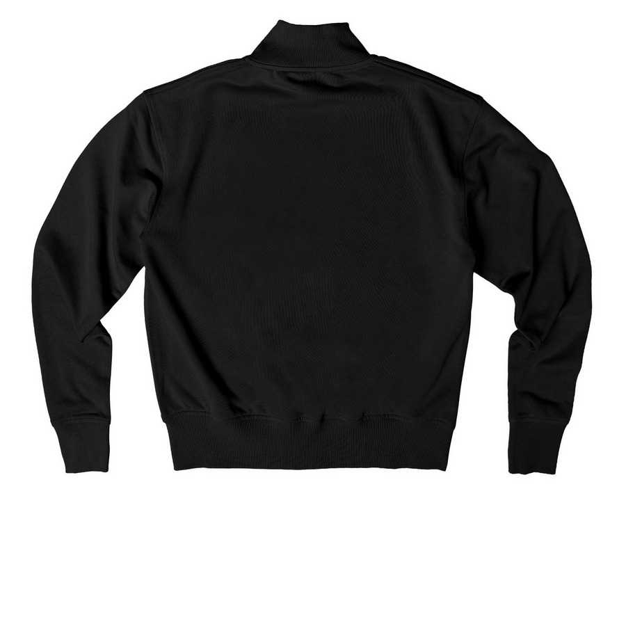 New Fall Sweatshirt, a Black Women's French Terry Zip Up Jacket (back-view)