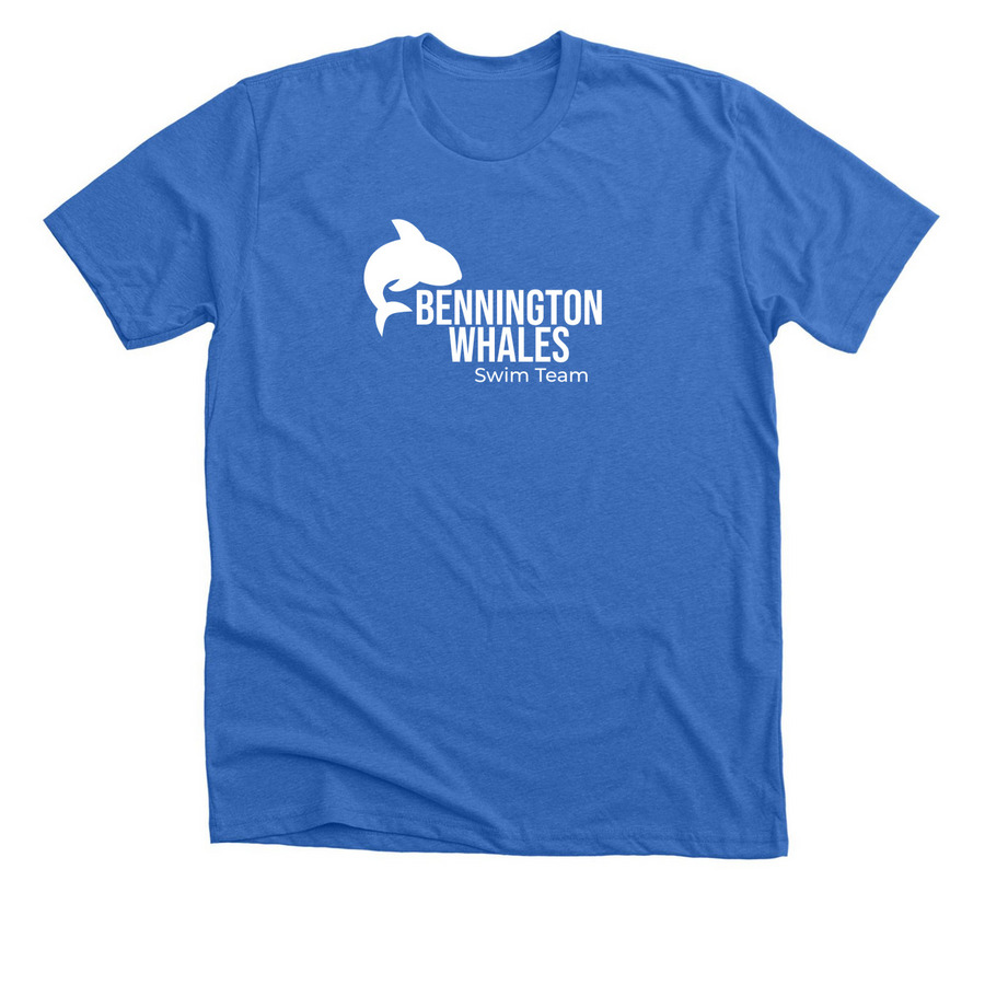 2026 Bennington Whales Swim Team Fundraiser, a Heather True Royal Premium Unisex Tee