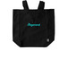 Logotype tote bags (teal logo), a Black Recycled Cotton Tote Bag