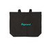 Logotype tote bags (teal logo), a Deep Black