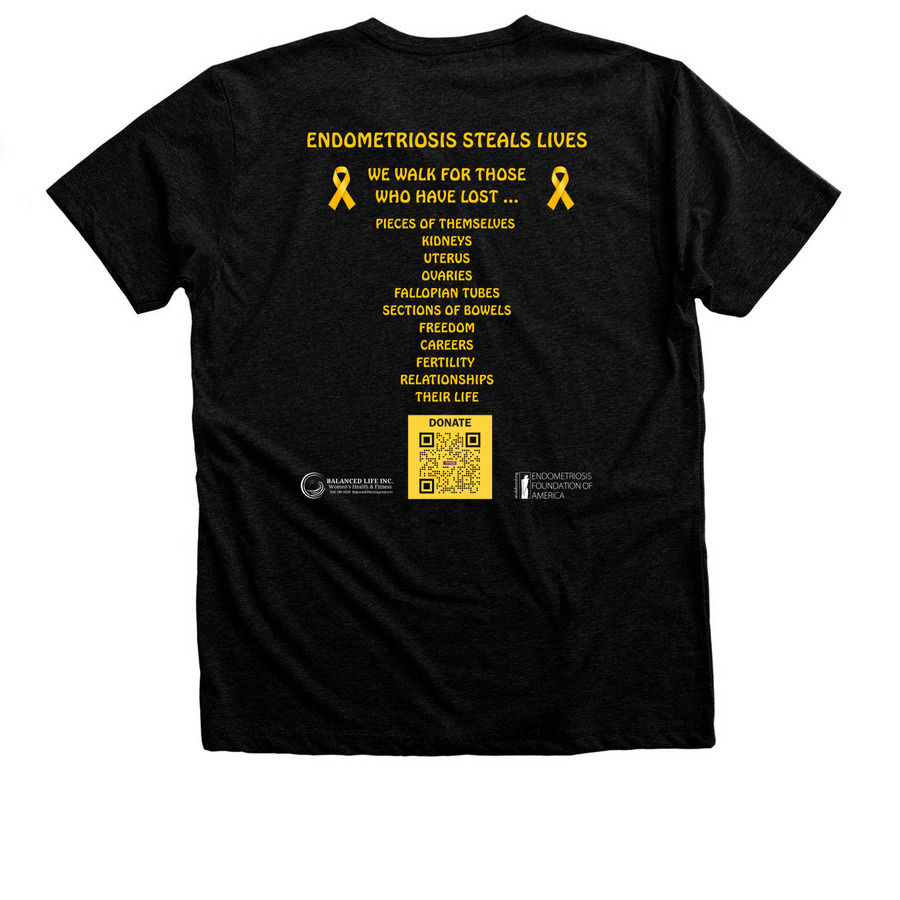 SoCal End Endo Team, a Black Heather Premium Unisex Tee (back-view)
