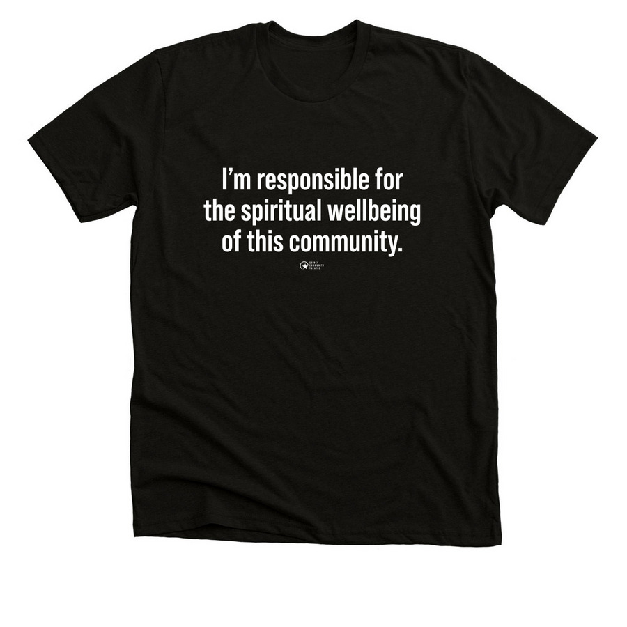 Spiritual Wellbeing, a Black Heather Premium Unisex Tee
