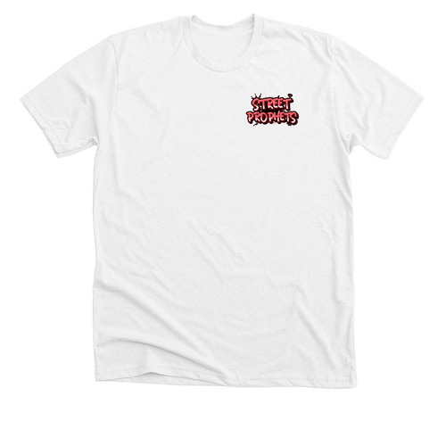 StreetProphets back Est logo, a Solid White Blend Premium Unisex Tee