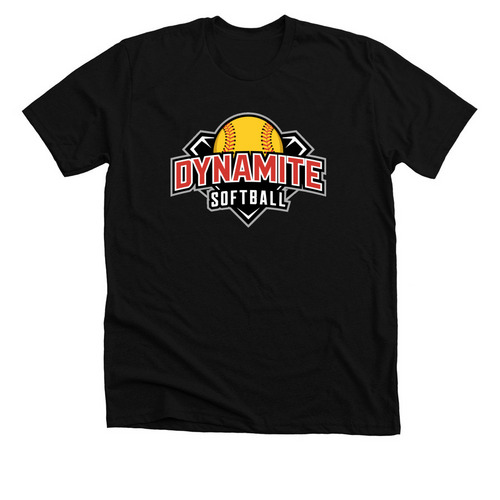 Dynamite Softball, a Solid Black Blend Premium Unisex Tee
