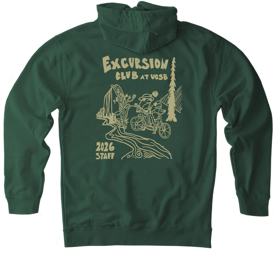 Excursion Club Hoodie 2026, a Alpine Green Heavyweight Pullover Hoodie (back-view)