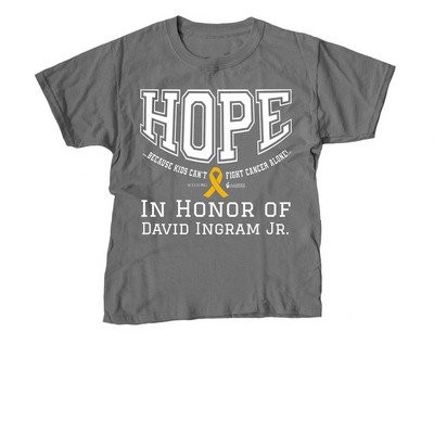 David Ingram Jr HOPE Shirts, a Charcoal Youth Unisex Tee