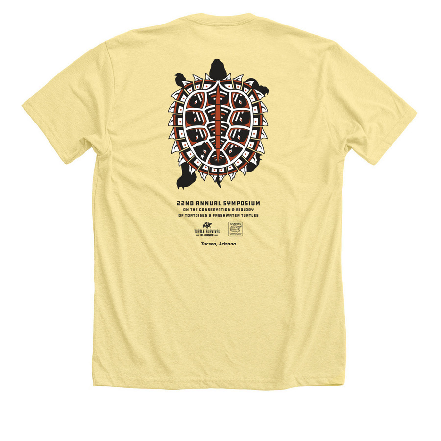 2024 Annual Symposium, a Heather Yellow Gold Premium Unisex Tee (back-view)