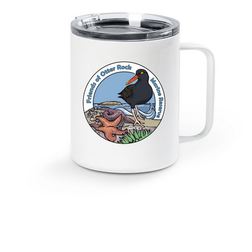 Sea Star Mug, a White Stainless Steel Travel Mug