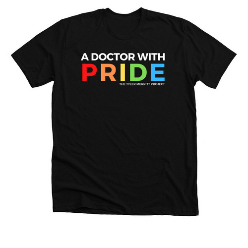 A Doctor with PRIDE, a Solid Black Blend Premium Unisex Tee