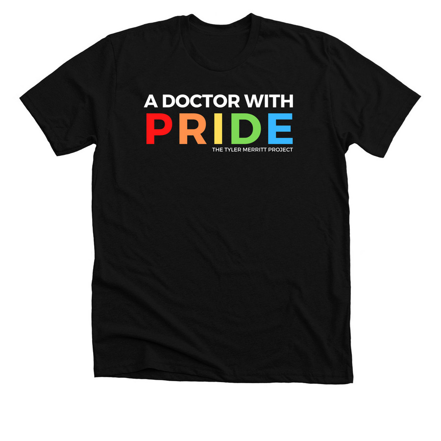 A Doctor with PRIDE, a Solid Black Blend Premium Unisex Tee