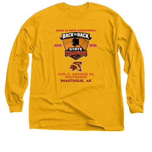Shaktoolik Back to Back Gold, a Gold Classic Long Sleeve Tee