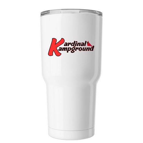 Kardinal Kampground Tumbler, a White Insulated Tumbler