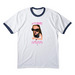 Big Mere is Disgusted, a White/ Navy Cotton Ringer Tee
