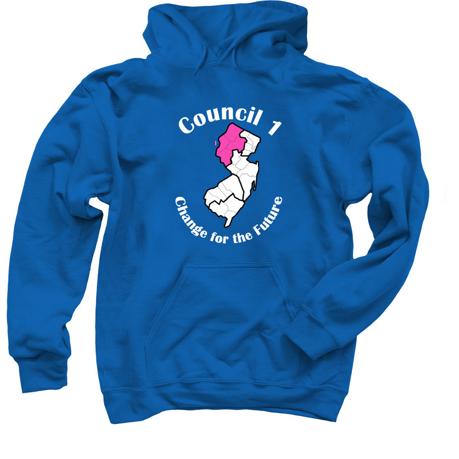 Council 1 Hoodie, a Royal Blue Pullover Hoodie