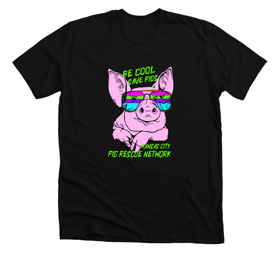 KCPRN - Be Cool, Save Pigs, a Solid Black Blend Premium Unisex Tee