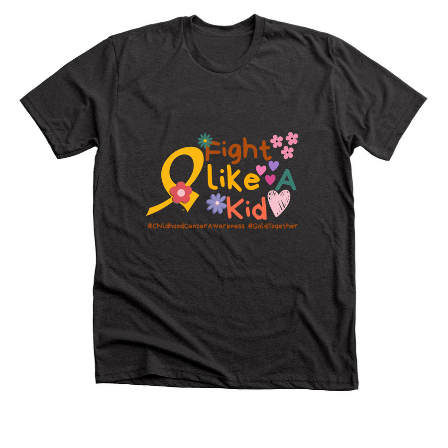 Childhood Cancer Awareness Shirts, a Dark Grey Heather Premium Unisex Tee