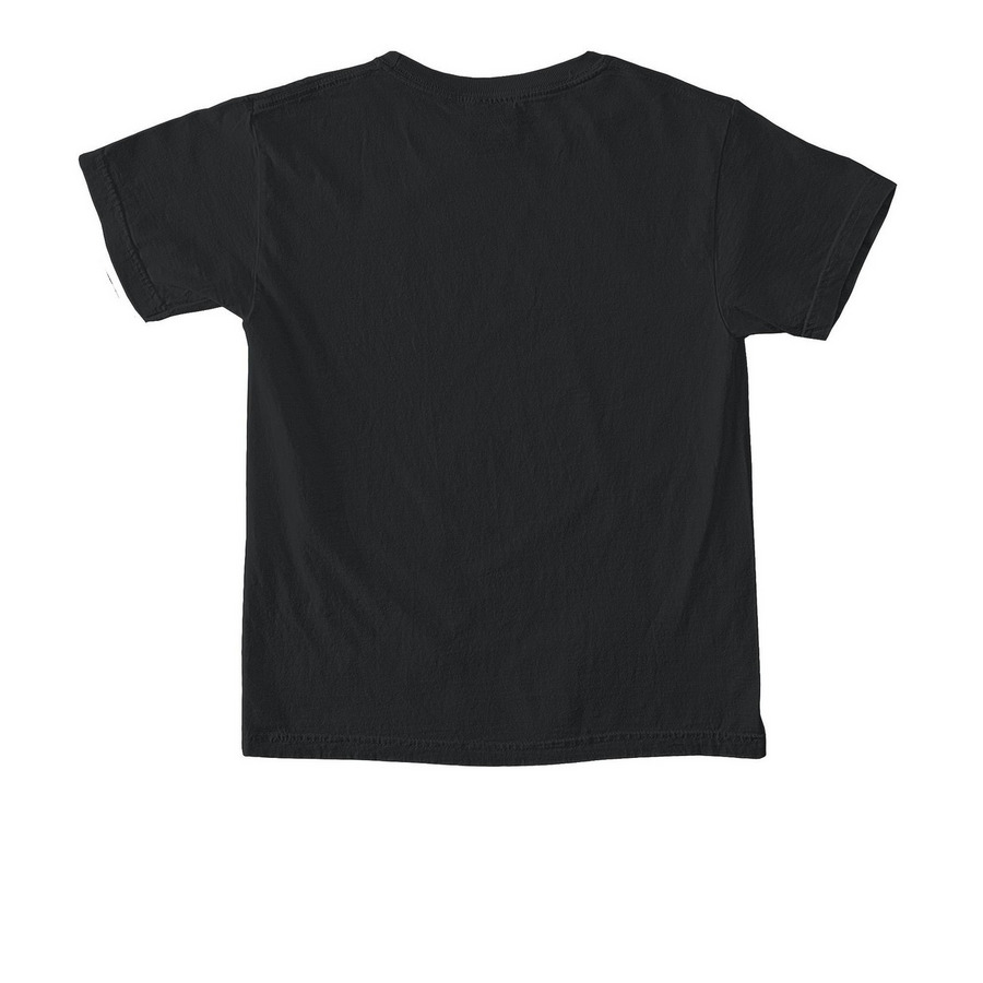 TNT (youth), a Black Comfort Colors Youth Tee (back-view)
