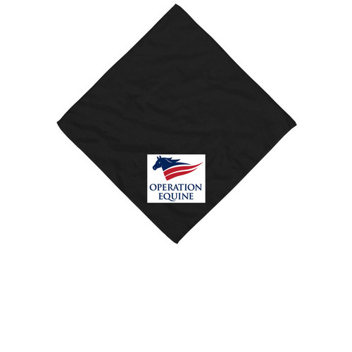 Operation Equine Bandana, a Black Cotton Bandana
