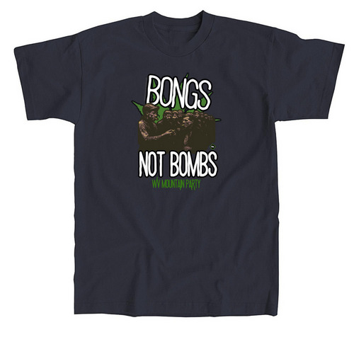 ? Not Bombs, a Navy Union Made Unisex Tee