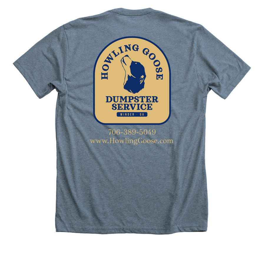 trash isnt always trashy, a Heather Slate Premium Unisex Tee (back-view)