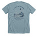 Reach the Beach 2026, a Heather Blue Lagoon Premium Unisex Tee (back-view)