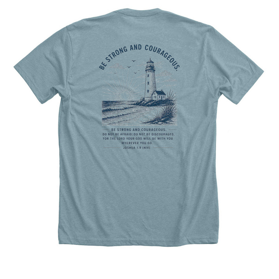 Reach the Beach 2026, a Heather Blue Lagoon Premium Unisex Tee (back-view)