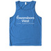 SWCA T-Shirts - White Logo on Front, a Azure Blue Allmade Eco Triblend Tank