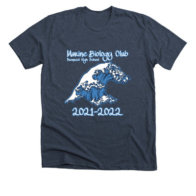 PHS Marine Biology Club Fundraiser, a Heather Midnight Navy Premium Unisex Tee