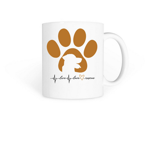 Live Love Rescue - Mugs, a White Coffee Mug