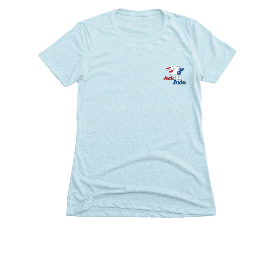 Jackpot Judo Logo Small, a Ice Blue Women's Slim Fit Tee