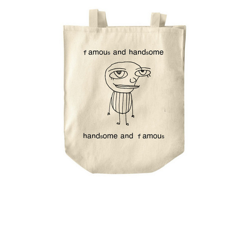 Famous and Handsome Tote Bag, a Natural Over-the-Shoulder Shopping Tote Bag