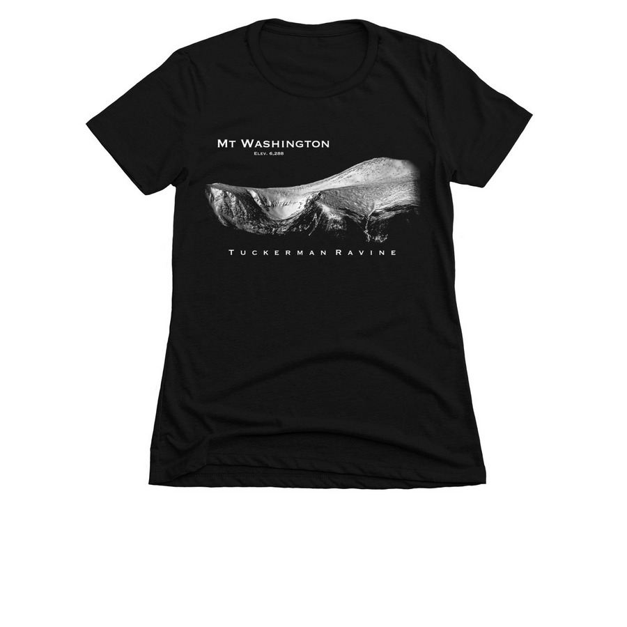 Tuckerman Ravine, a Black Women's Slim Fit Tee