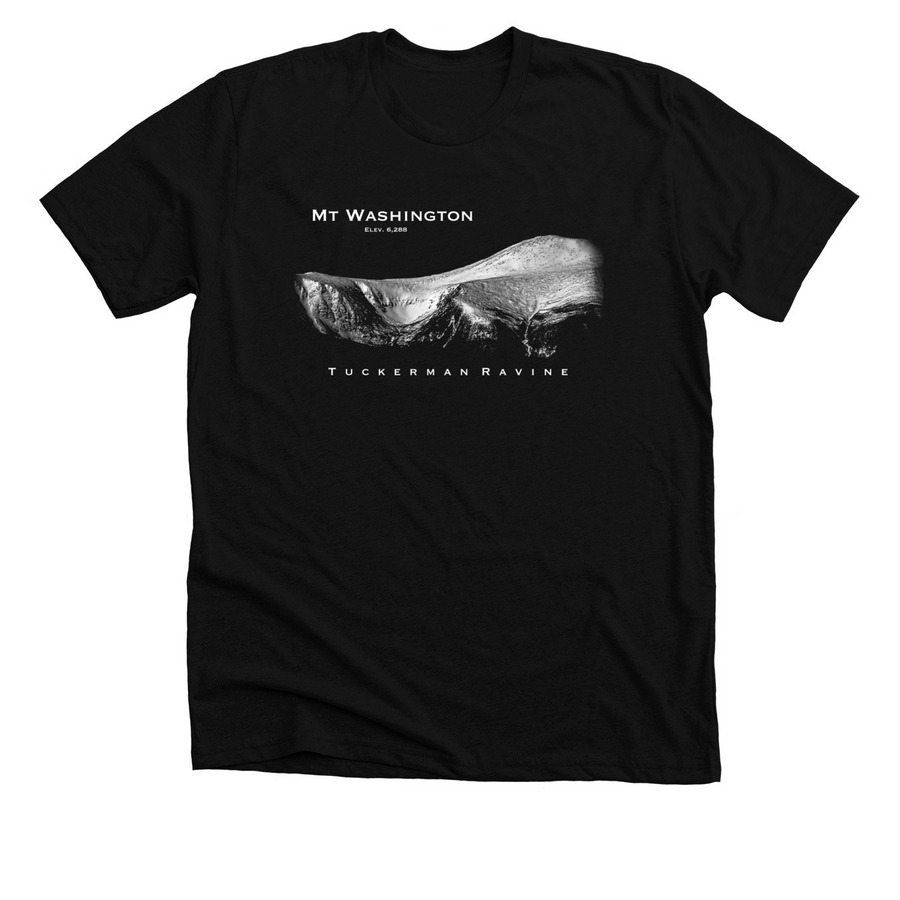 Tuckerman Ravine, a Solid Black Blend Premium Unisex Tee