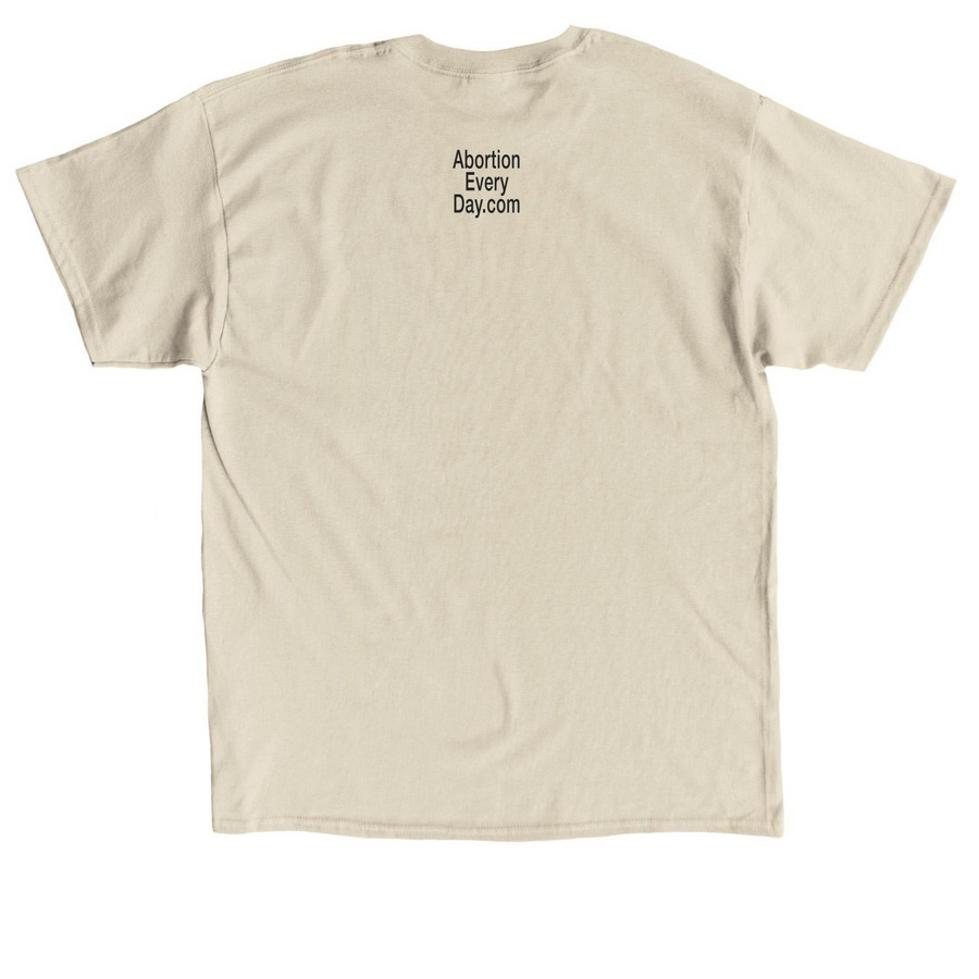 Moms Against Abortion Bans, a Sand Classic Unisex Tee (back-view)