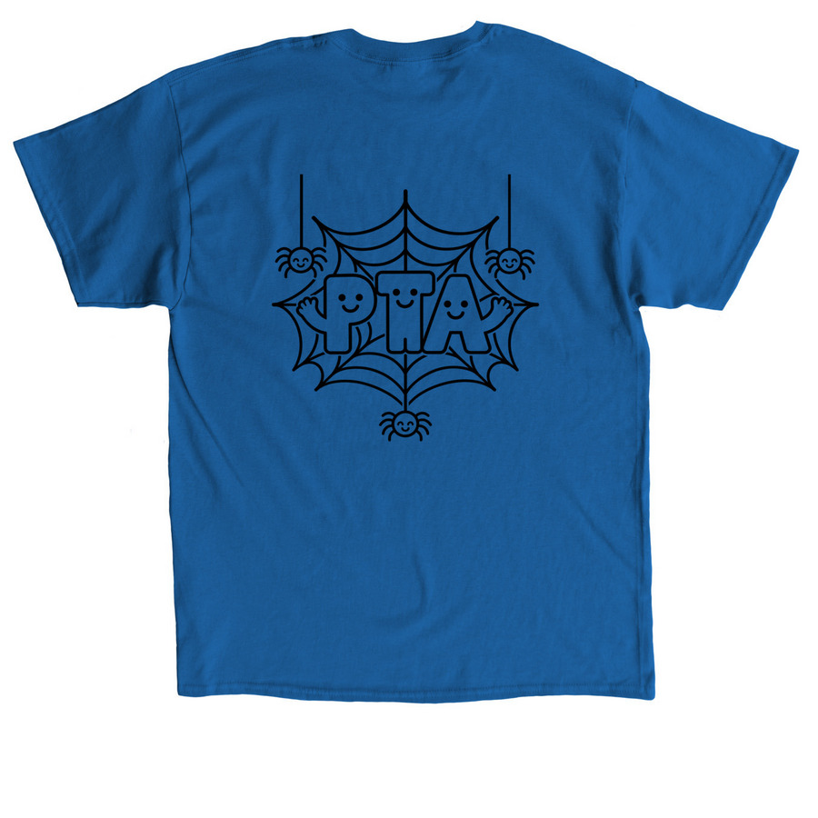 Spooky Spiders, a Royal Classic Unisex Tee (back-view)