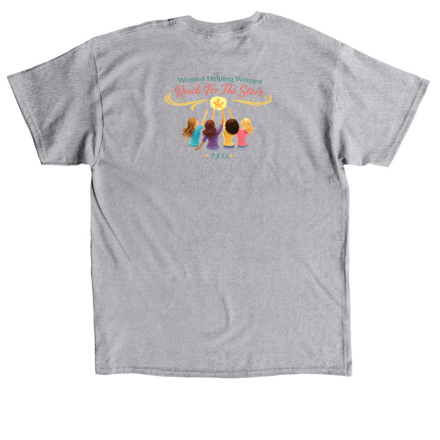 P.E.O. Daisy Sisterhood&nbsp;, a Sport Grey Classic Unisex Tee (back-view)
