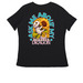 Ladies bearded dragon lover, a Black Women's Relaxed V-Neck Tee (back-view)