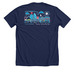FSF x Le Bonheur, a Solid Navy Blend Premium Unisex Tee (back-view)
