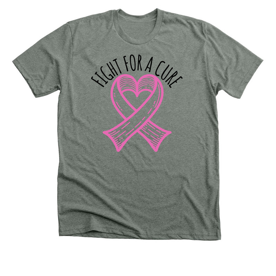 Victory-Breast Cancer Awareness, a Deep Heather Premium Unisex Tee