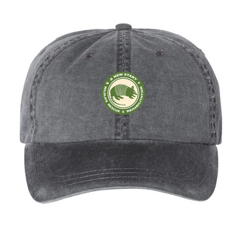 ANSWRR Logo Hats, a Black Printed Pigment Dye Baseball Cap