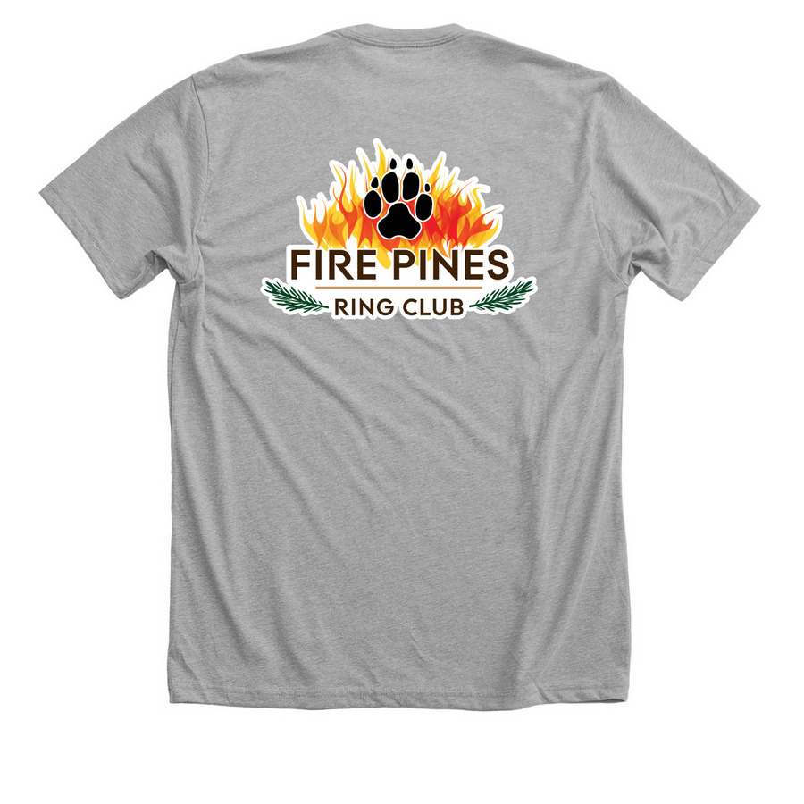 Fire Pines Ringsports, a Athletic Heather Premium Unisex Tee (back-view)