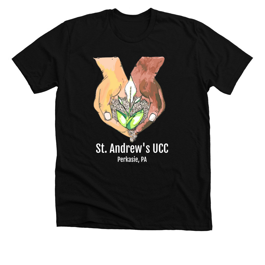 Front Logo T-Shirts Darks, a Solid Black Blend Premium Unisex Tee