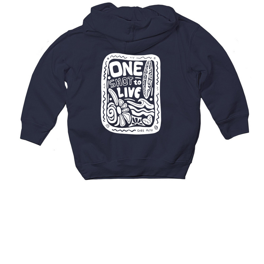 One Shot - Hoodie (Toddler), a Navy Toddler Pullover Hoodie (back-view)