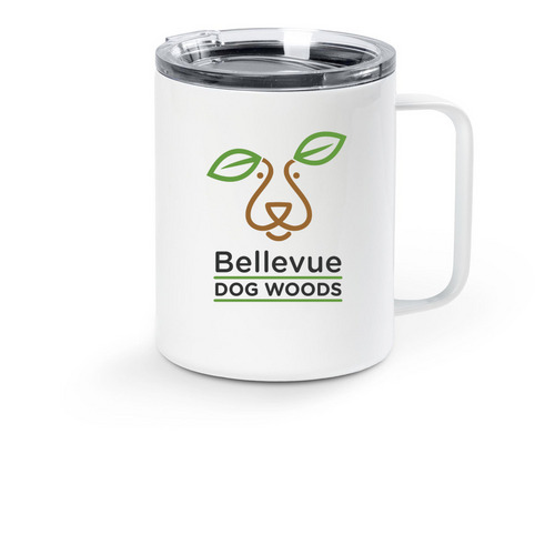 Dog Park Mugs, a White Stainless Steel Travel Mug