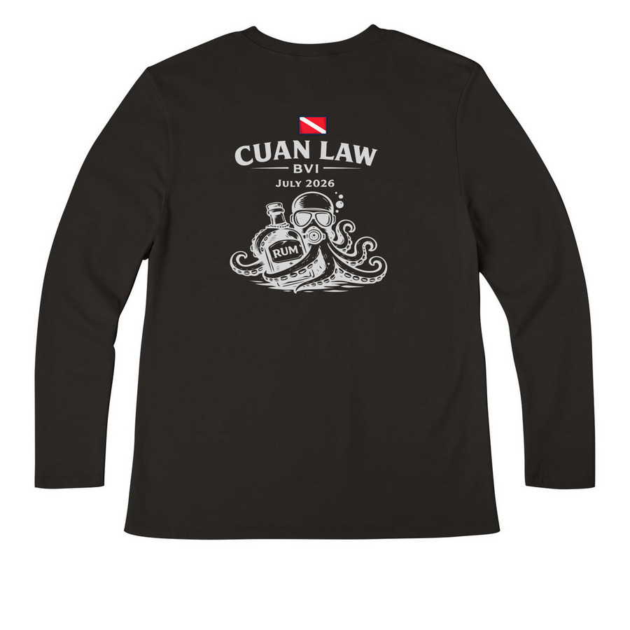 Women's L/S & Sweatshirts, white logo, a Black Women?s Premium Long Sleeve Tee (back-view)